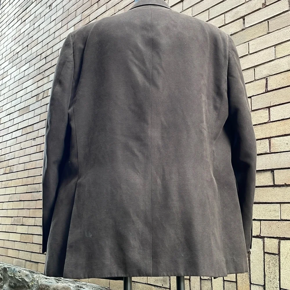 Andrew Fezza Brown Baxter microsuede 2 button sport coat Size 48R